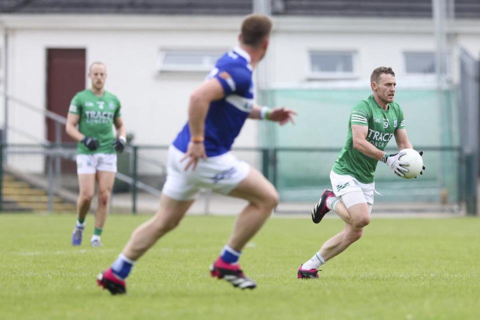 Declan McCusker against Laois last year. <i>(Image: Impartial Reporter)</i>