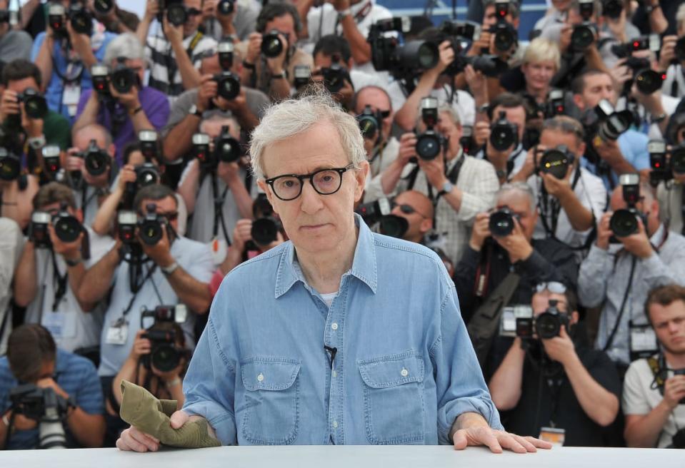 <div class="inline-image__caption"><p>Woody Allen attends the <em>Midnight In Paris</em> photocall at the Palais des Festivals during the 64th Cannes Film Festival on May 11, 2011, in Cannes, France. </p></div> <div class="inline-image__credit">Pascal Le Segretain/Getty</div>