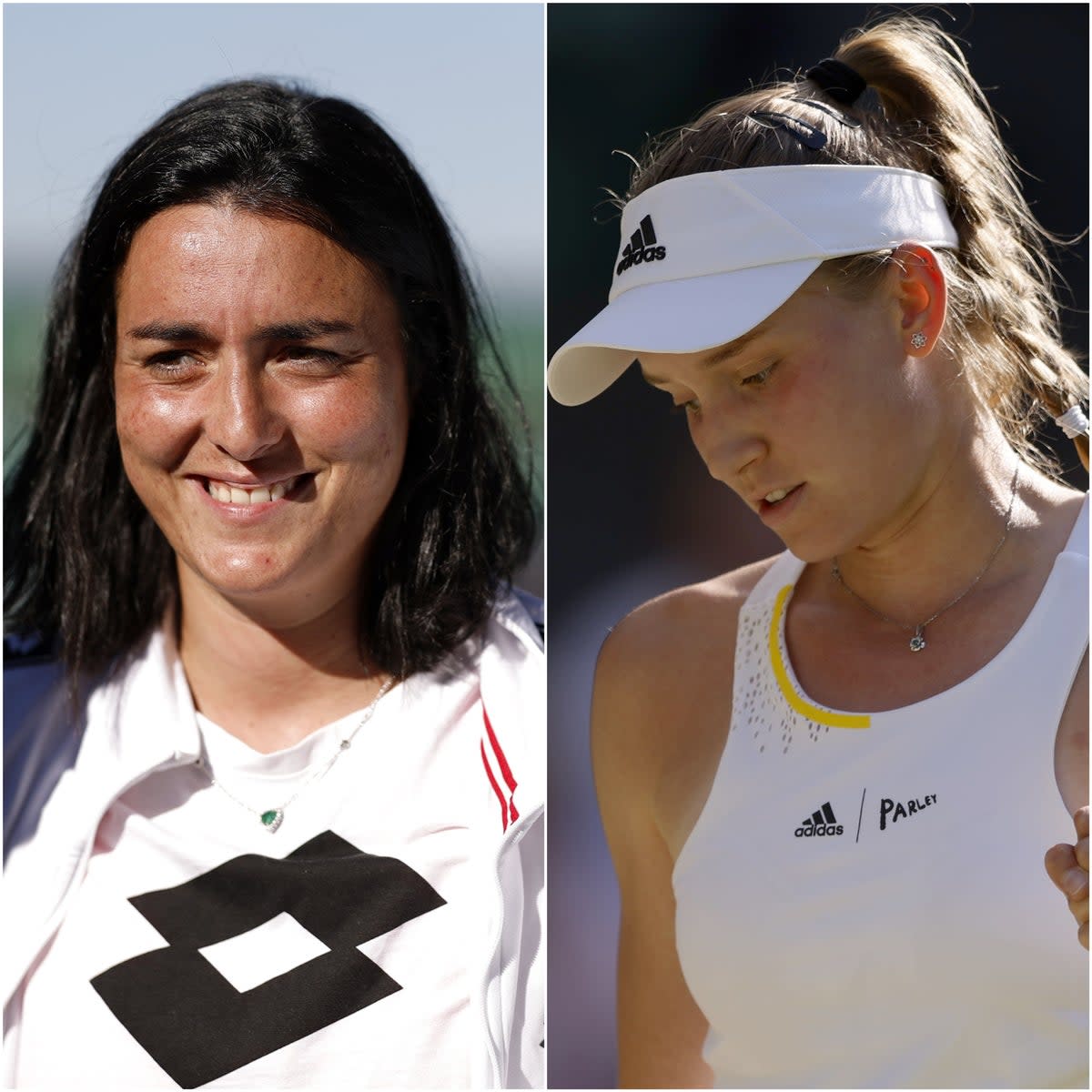 Ons Jabeur and Elena Rybakina will do battle on Saturday in the women’s final at Wimbledon (Steven Paston/PA)