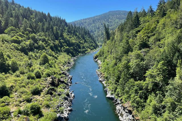 <p>Elis Cora/Getty</p> The Klamath River, which flows through Oregon and Northern California