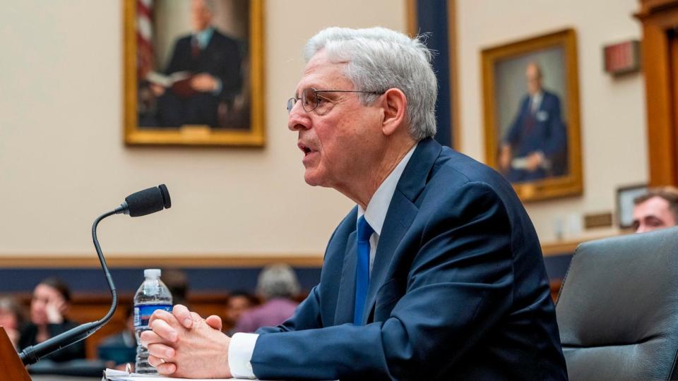 PHOTO: Attorney General Merrick Garland testifies during a House Judiciary Committee hearing on the Department of Justice, on June 4, 2024, on Capitol Hill in Washington, D.C. (Jacquelyn Martin/AP)