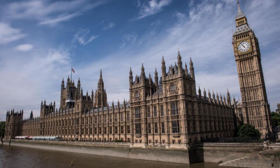 The Palace of Westminster, comprising the House of Commons and the House of Lords.