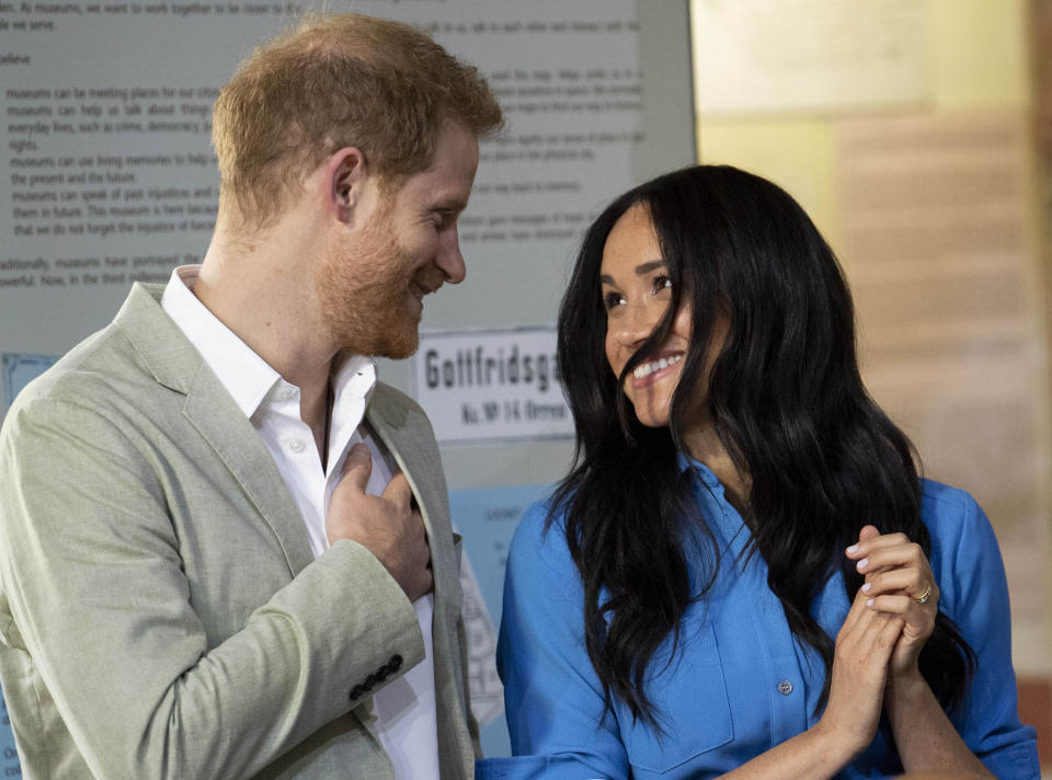 Meghan Markle and Prince Harry happy