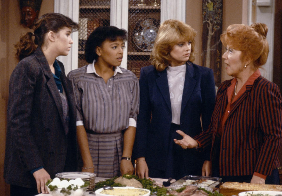 From left: Nancy McKeon, Kim Fields, Lisa Whelchel and Charlotte Rae in an episode of "The Facts of Life." (Photo: NBC via Getty Images)