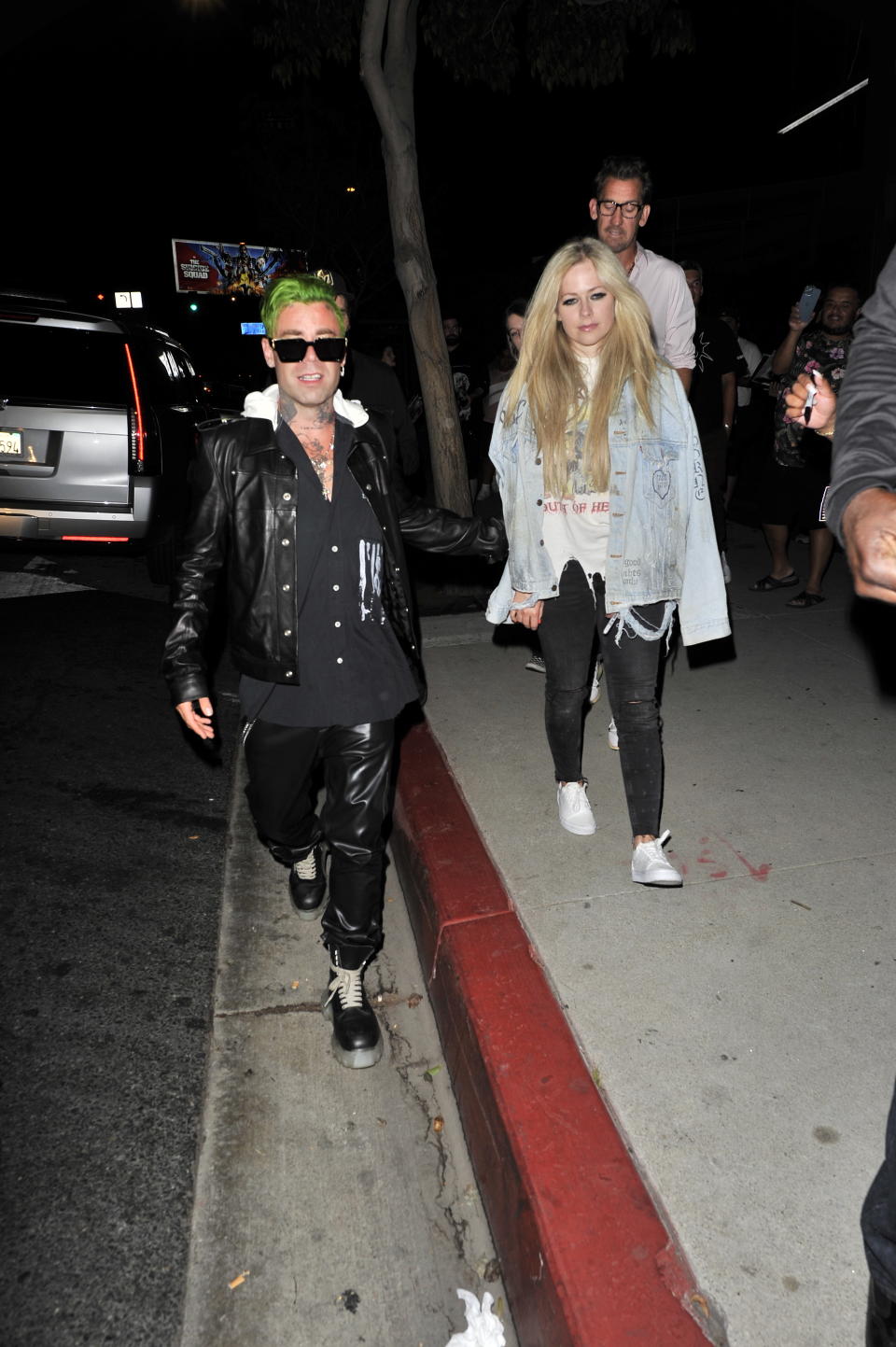 Avril Lavigne and Mod Sun are followed by fans after a date on July 8, 2021. - Credit: Mr Photoman / SplashNews.com