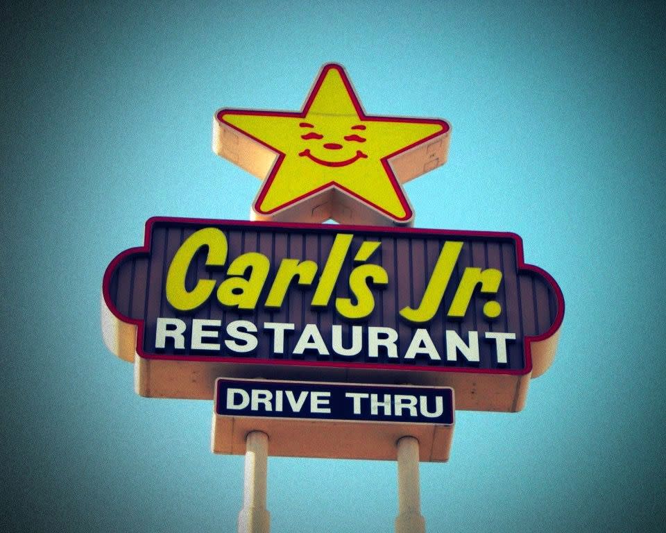 Carl's Jr. Restaurant Drive Thru sign