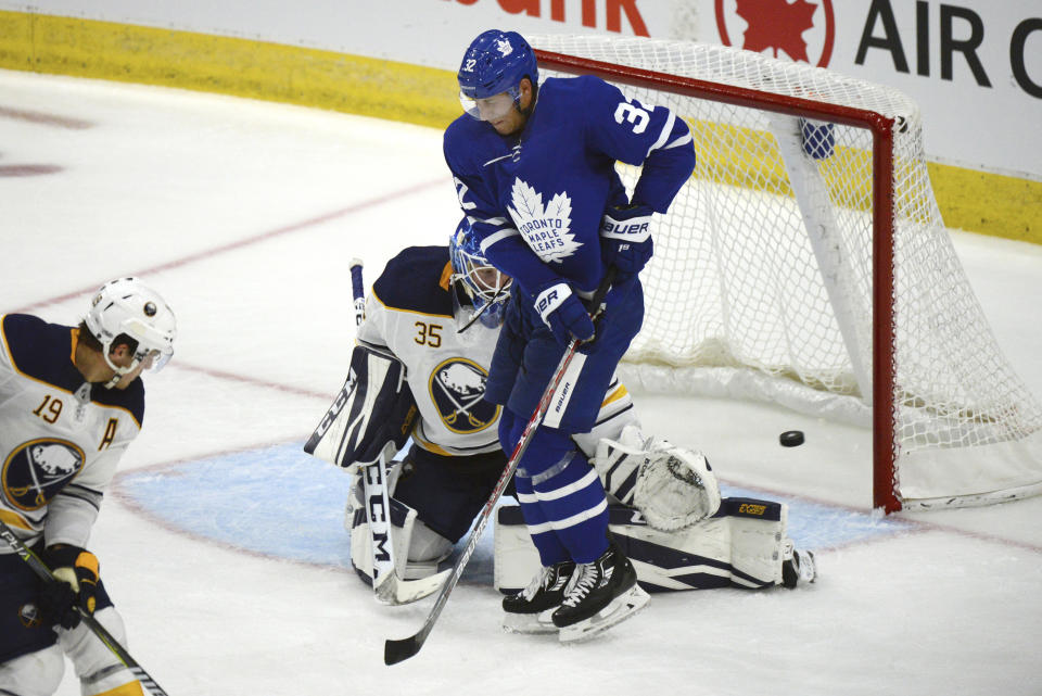 Since the start of last season, Leivo has notched 2.03 primary points per 60, which ranks only behind Auston Matthews for tops among Maple Leafs skaters. (Jon Blacker/The Canadian Press via AP)