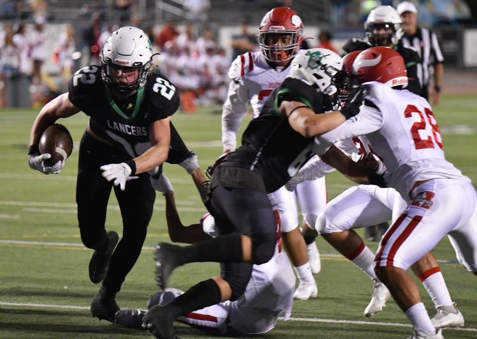 Chase Martin makes a powerful impact for Thousand Oaks either at running back or middle linebacker.