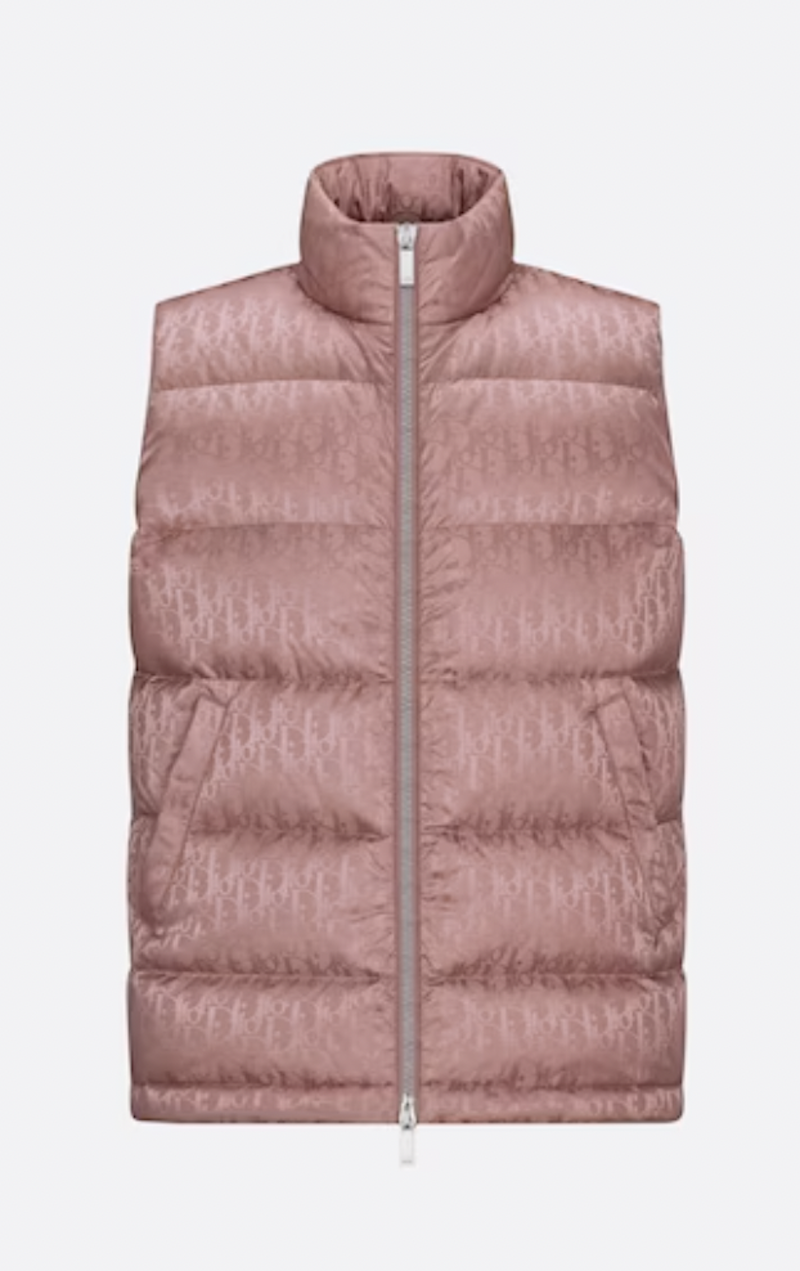 Oblique Sleeveless Down Jacket