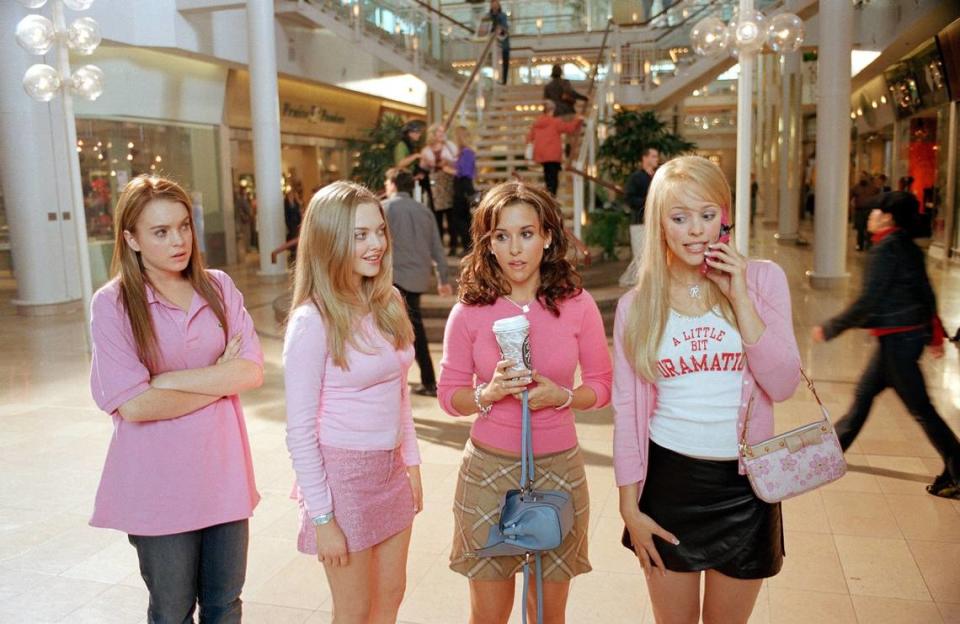 The OGs from “Mean Girls,” 2004: From left, Lindsay Lohan, Amanda Seyfried, Lacey Chabert and Rachel McAdams.