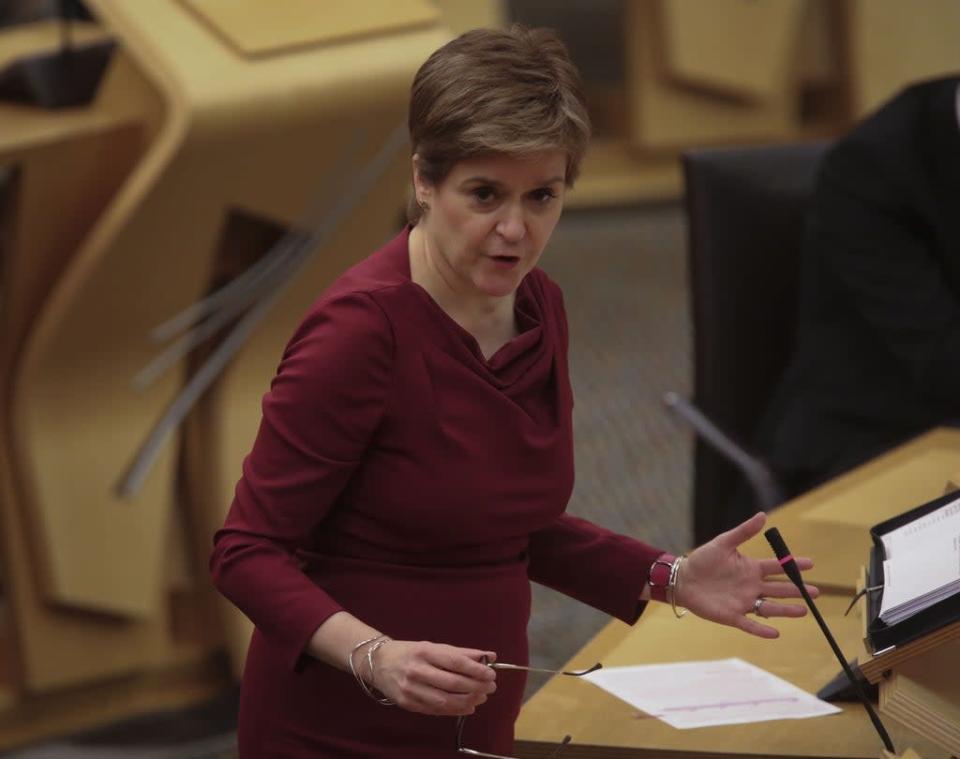 The First Minister told MSPs an investigation had been launched into the leak (Fraser Bremner/Scottish Daily Mail/PA) (PA Wire)