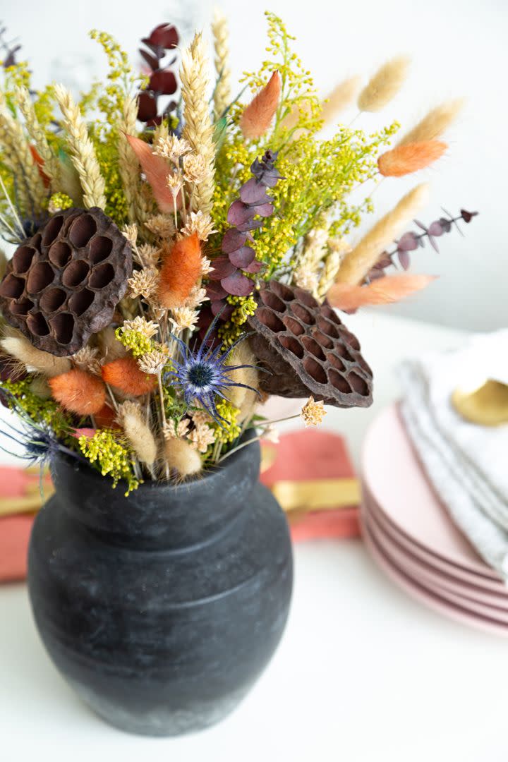 Dried Thanksgiving Flower Arrangement