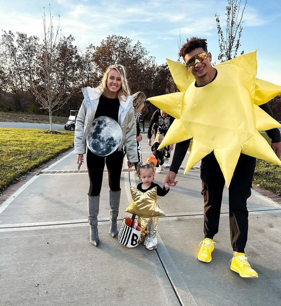 Pregnant Brittany Mahomes Celebrates Halloween with Celestial Family Costumes: 'The Sun, The Moon and The Ster'