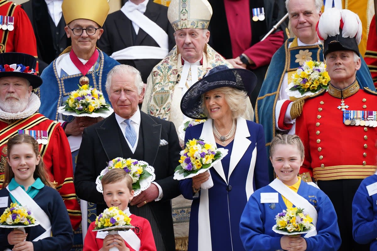 Charles and Camilla at the Royal Maundy service in 2022 (Yui Mok/PA) (PA Archive)
