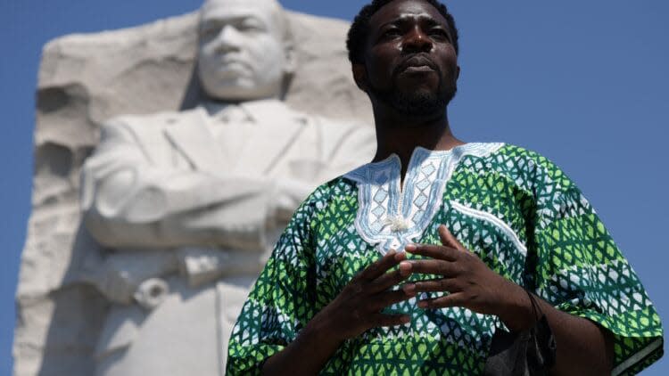 Activists Join Freedom Friday March At MLK Memorial In Washington, DC