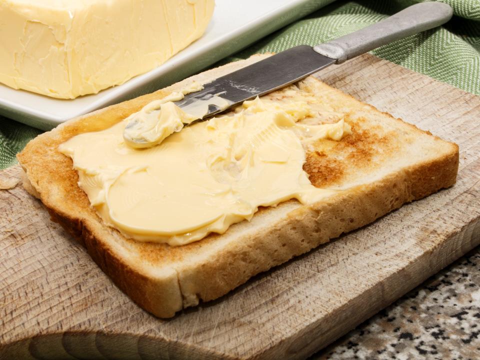 butter on toast