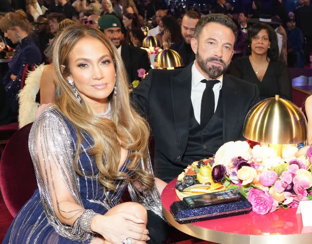 LOS ANGELES, CALIFORNIA – FEBRUARY 05: (L-R) Jennifer Lopez and Ben Affleck attend the 65th GRAMMY Awards at Crypto.com Arena on February 05, 2023 in Los Angeles, California. (Photo by Kevin Mazur/Getty Images for The Recording Academy)