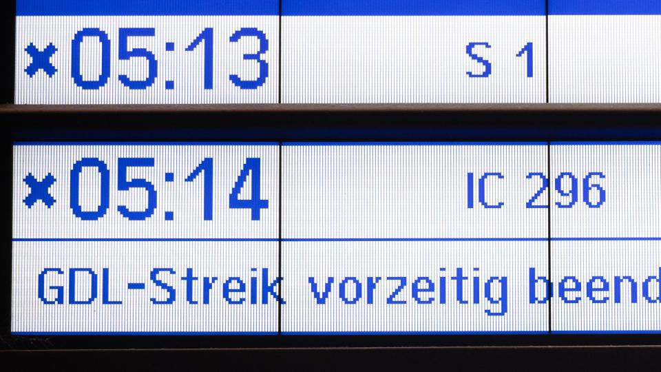 Nach 120 Stunden ist der Streik der GDL im Personenverkehr der Bahn beendet. (Bild: dpa)