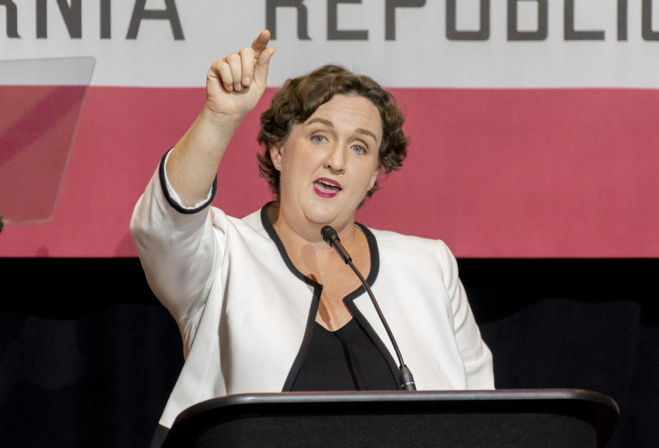 Democrat Katie Porter, who is challenging Rep. Mimi Walters in California's 45th Congressional District, raised $2 million more than Walters in the third quarter of this year. (Photo: Digital First Media/Orange County Register/Getty Images)