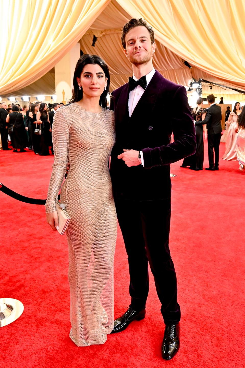 Claudia Doumit and Jack Quaid at the 96th Annual Oscars held at at the Ovation Hollywood on March 10.