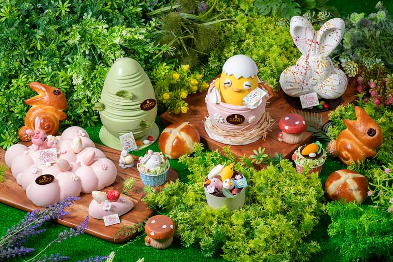 台北遠東香格里拉即日起至3月31日推出「森林復活節派對」主題甜點。（台北遠東香格里拉提供）