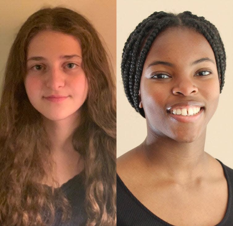 Brooke Dunefsky of Irvington High School, left, and Nyasha Nyoni of Ossining High School are finalists in the Regeneron Science Talent Search.