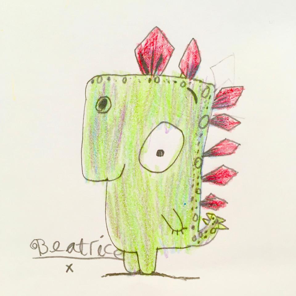 A Gregosaurus drawn by Beatrice West-Vile