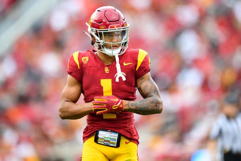 LOS ANGELES, CA - SEPTEMBER 02: USC Trojans cornerback Domani Jackson.