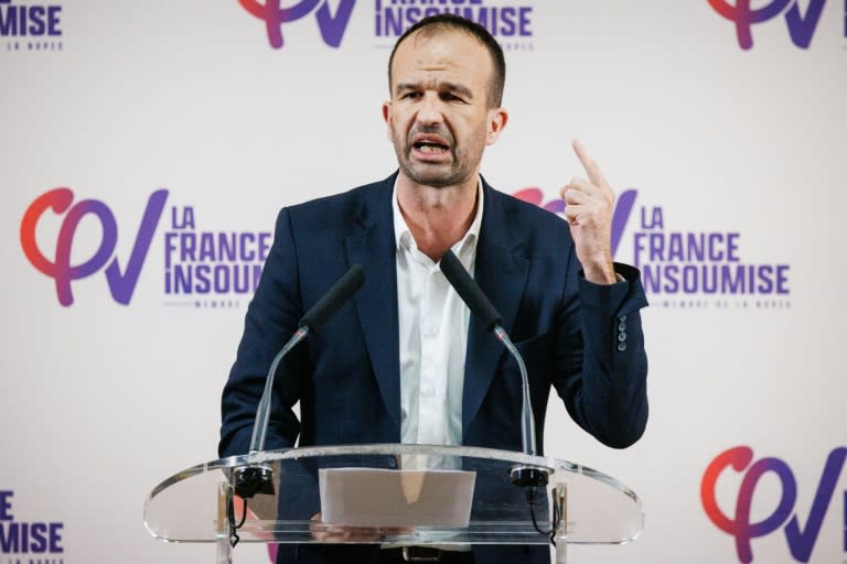 Le coordinateur de La France Insoumise Manuel Bompard à Marseille, le 23 novembre 2023 (CLEMENT MAHOUDEAU)