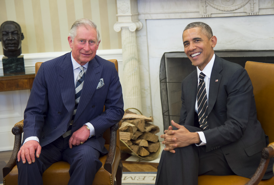 <em>Prince Charles also met Barack Obama at the White House (Rex)</em>