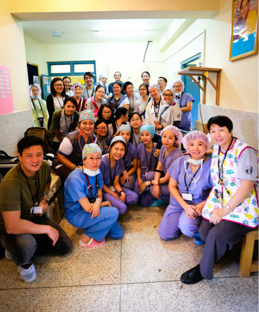 Commemorating a job well done: A total of 67 surgeries were successfully completed at the Paro Hospital in Paro, Bhutan, during mission in September 2014.