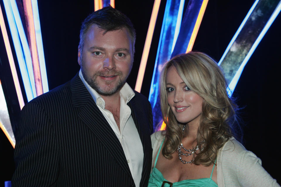 SYDNEY, AUSTRALIA - NOVEMBER 21:  TV personalities and radio hosts Kyle Sandilands (L) and Jackie O attend Network Ten's 2008 Program Launch at the Hordern Pavillion on November 20, 2007 in Sydney, Australia.  (Photo by Gaye Gerard/Getty Images)