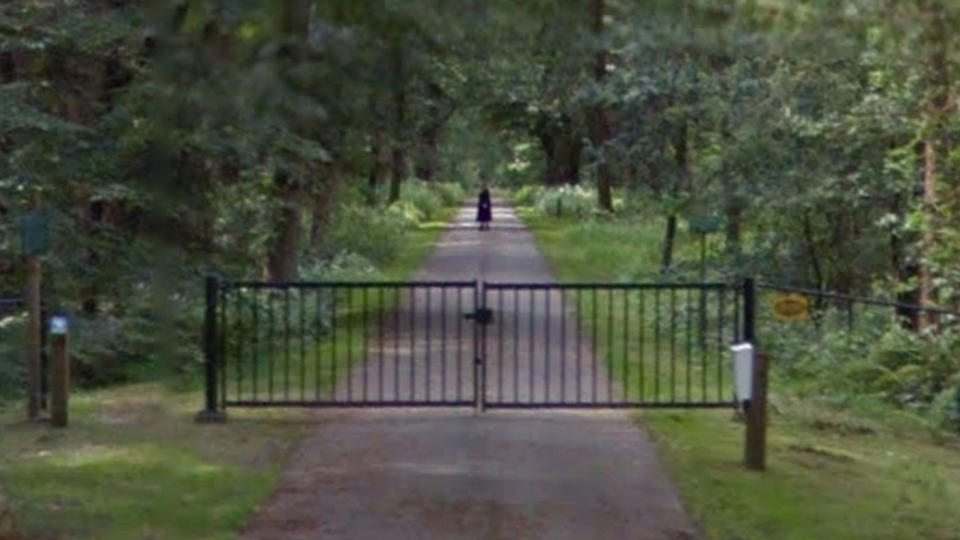 An eerie figure was spotted on Google Earth in the Netherlands.  Source: Google Earth