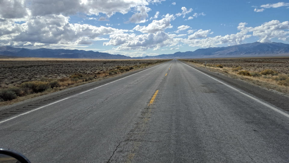 Various small mountain ranges cut across the high desert, breaking up the plains.