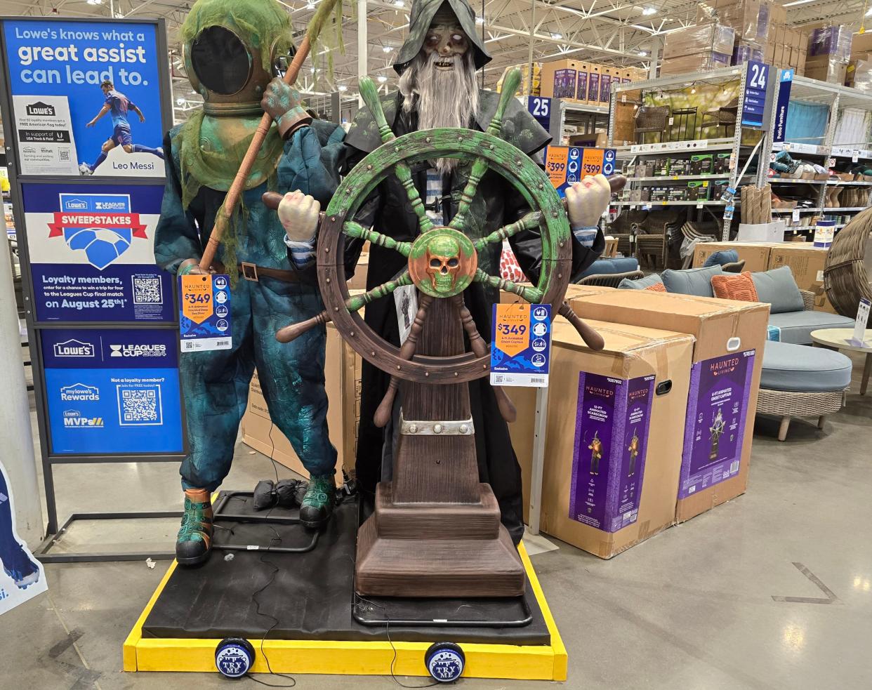 Halloween decoration on display at Lowes