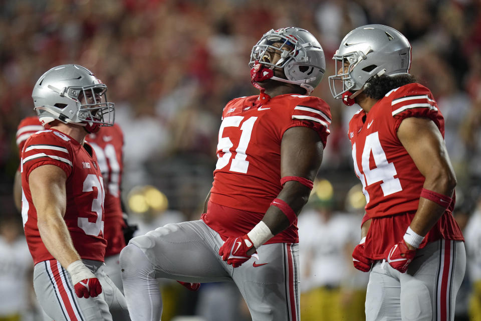 LOOK. Ohio State defensive tackle Michael Hall Jr. is really fast