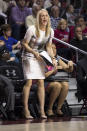 FILE - Connecticut assistant coach Shea Ralph reacts during the second half of an NCAA college basketball game against Temple in Philadelphia, in this Wednesday, Feb. 1, 2017, file photo. Vanderbilt has hired Shea Ralph away from UConn to help revive the Commodores' struggling women's basketball program. Athletic director Candice Lee announced the hiring Tuesday morning, April 13, 2021, a week after firing Stephanie White. (AP Photo/Chris Szagola, File)