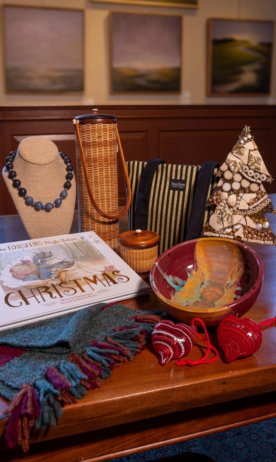 A collection of items from the gift shop at the Cultural Center of Cape Cod in South Yarmouth.