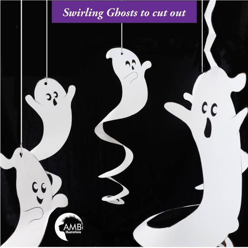 Swirling Ghost Printable