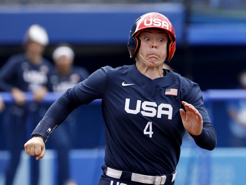 U.S. softball player Amanda Chidester