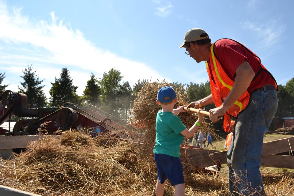 Threshing crew at Manitowoc County Historical Society.