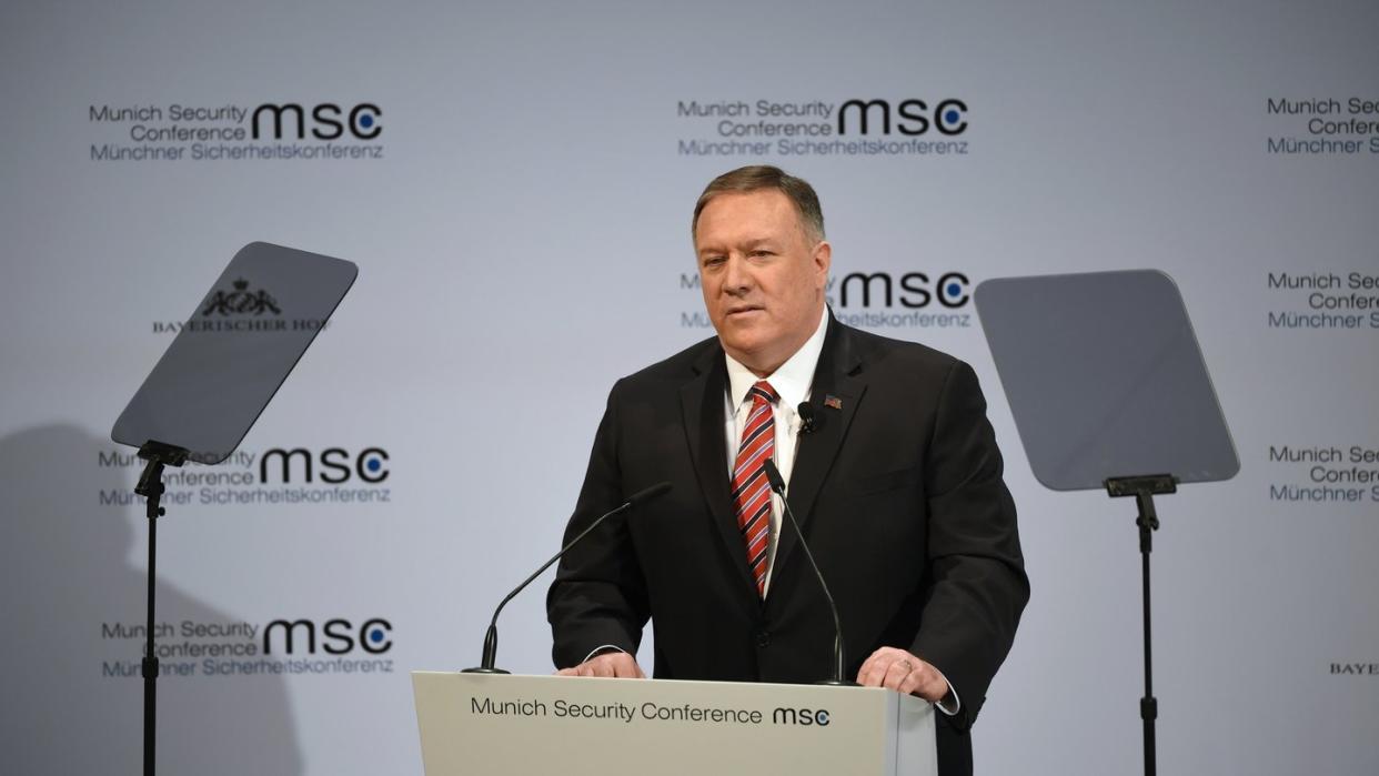 US-Außenminister Mike Pompeo spricht auf der 56. Münchner Sicherheitskonferenz.