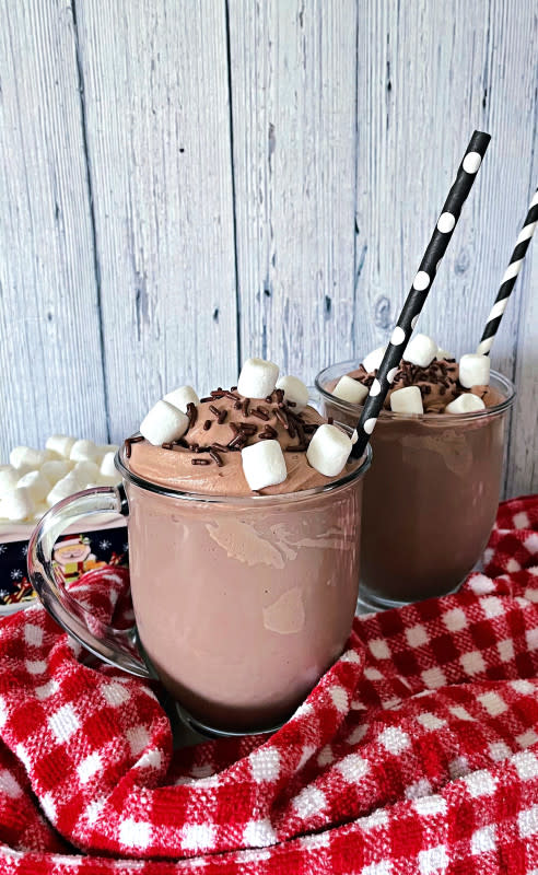<p>Krista Marshall</p><p>There is a reason this fun hot chocolate recipe went viral: It's 100 percent delicious!</p><p><strong>Get the recipe: <a href="https://parade.com/recipes/whipped-hot-chocolate" rel="nofollow noopener" target="_blank" data-ylk="slk:Whipped Hot Chocolate;elm:context_link;itc:0;sec:content-canvas" class="link ">Whipped Hot Chocolate</a></strong></p>