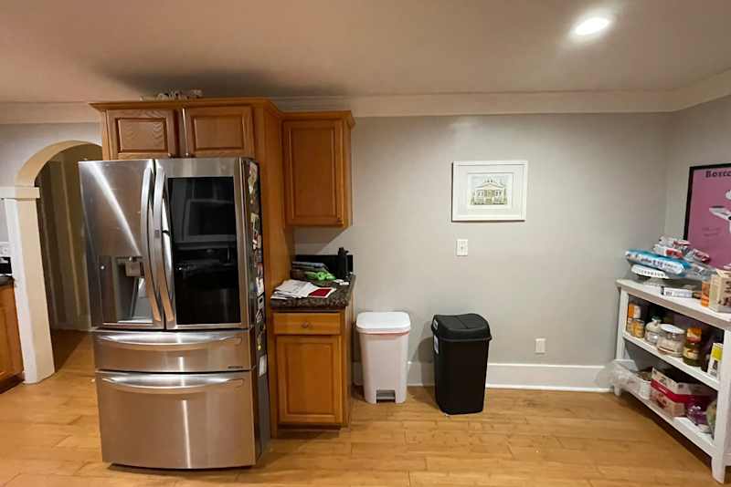 Open space in kitchen before renovaton.