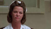 <p> Randle McMurphy (Jack Nicholson) hopes to squeak through the rest of his prison sentence with minimal effort, so he fakes a mental illness and ends up in a mental institution overseen by the strict Nurse Ratched (Louise Fletcher). McMurphy's free-wheeling and rebellious attitude goes over well with the other patients as he sneaks them out on an unsanctioned fishing trip, but Ratched sees McMurphy as a threat to her own control and order. McMurphy learns that his stay might become permanent, so he tries to convince Chief, his large Native American roommate (Will Sampson) to throw a hydrotherapy cart through the window so they can escape; Chief pretends to play deaf and mute until the two go through electroshock therapy together. McMurphy throws a surprise Christmas party for the other patients, sneaking a couple of women into the hospital, using the ruckus as cover to escape. He and Chief are about to leave, but fellow roommate Billy (Brad Dourif) won't accompany them, so McMurphy convinces one of the women to have sex with him. Nurse Ratched discovers the two together, Billy's stutter gone until Ratched threatens to tell Billy's mother what he did. Billy locks himself the doctor's office and kills himself. This sends McMurphy over the deep end, who attempts to strangle Ratched until he's knocked out by an orderly. McMurphy returns to his room with lobotomy scars, and his roommate Chief suffocates him with a pillow, picks up the hydrotherapy cart, chucks it at the window, and escapes. </p> <p> <strong>Key things to mention: </strong>Composer Jack Nitzsche use a bowed saw and wine glasses to craft an eerie, off-kilter score. This is Danny DeVito's first film, reprising his role from the stage play as dimwitted patient Martini. DeVito would eventually parody this film in an episode of It's Always Sunny in Philadelphia called "Sweet Dee Has a Heart Attack" - right on down to the nurse's hair and the film's ending, featuring Will Sampson's son. This is also Christopher Lloyd's (aka Doc Brown from Back to the Future) first film.  </p> <p> <strong>Memorable quote: </strong>"Which one of you nuts has got any guts?"<br> <strong>David Roberts</strong> </p>