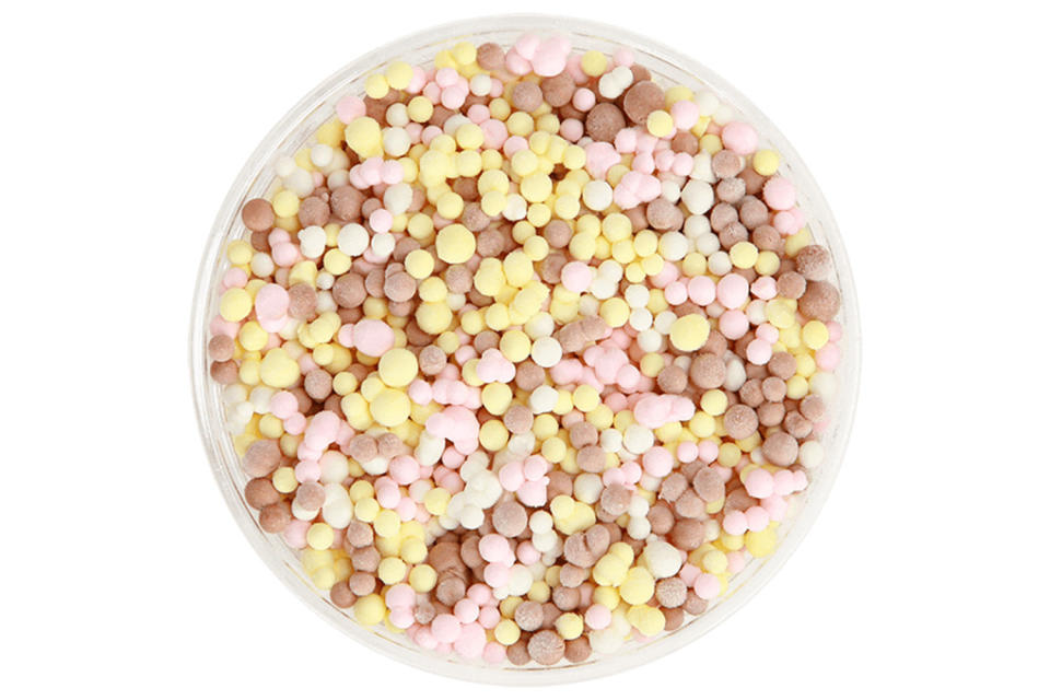 A bowl of Dippin' Dots ice cream.