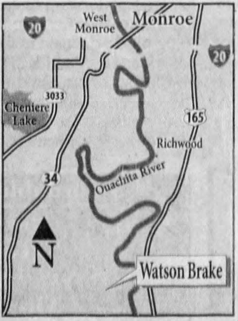 Watson Brake is located in rural Ouachita Parish, just south of Monroe.