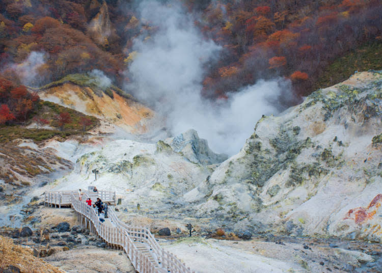 One of Noboribetsu Onsen’s sources, Jigokudani