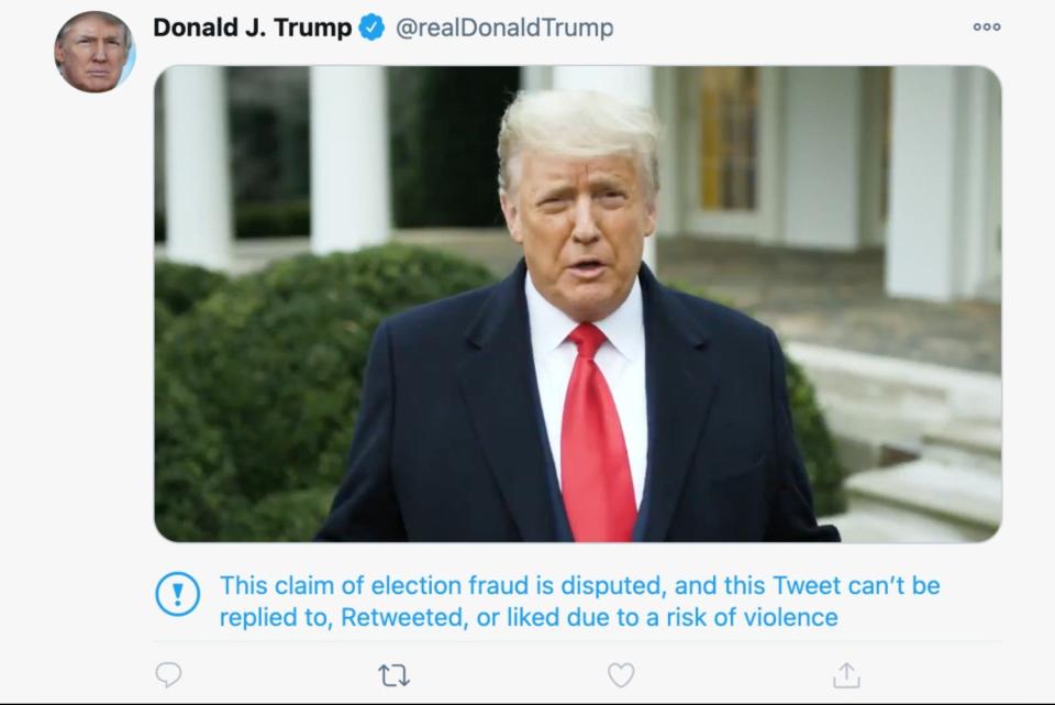 The video was viewed on Twitter more than 2.7million times in 15 minutes @realDonaldTrump