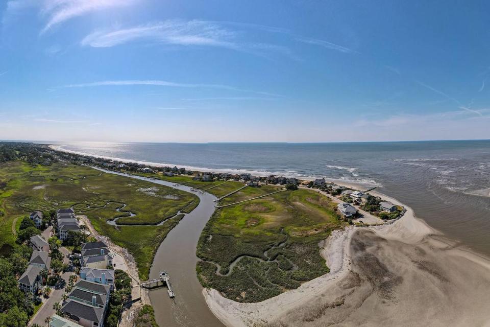 An aerial view of Fripp Island.